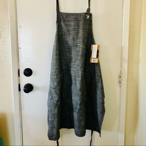 Chef Works Corvallis Bib Apron Black Steel Gray, With Pockets ABXX052-BSL-0